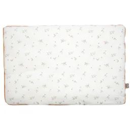Oreiller Plat Réversible En Gaze De Coton Melody Blanc Imprimé Minimaliste