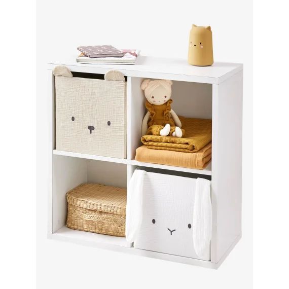 Lot de 2 bacs animaux en gaze de coton lot blanc