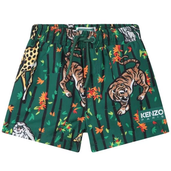 Short de bain imprimé Garçon Vert