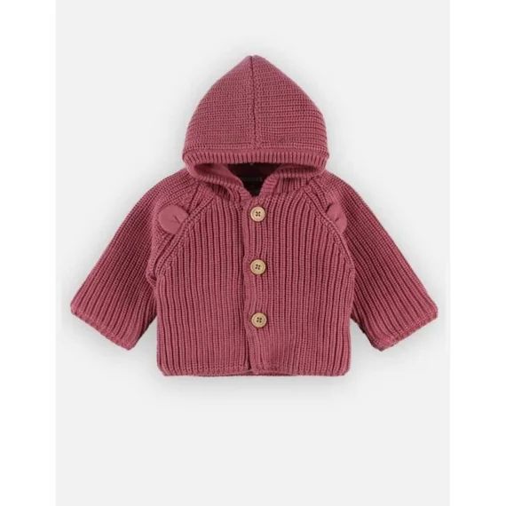 Mantelet En Tricot, Lie De Vin Rouge