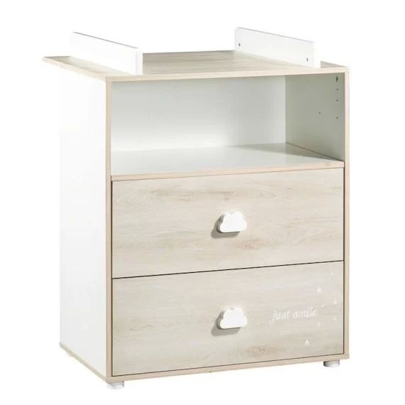 Commode à langer en bois beige