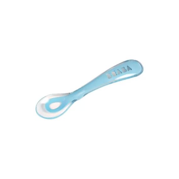 Cuillère Deuxième Age Silicone Béaba – Windy Blue