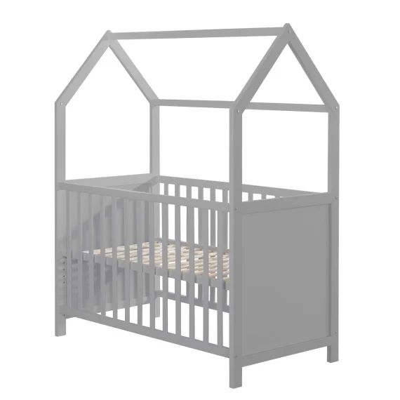 Lit Bébé Cabane En Bois Fsc® – Lit Cododo Convertible En Canapé Taupe – Gris