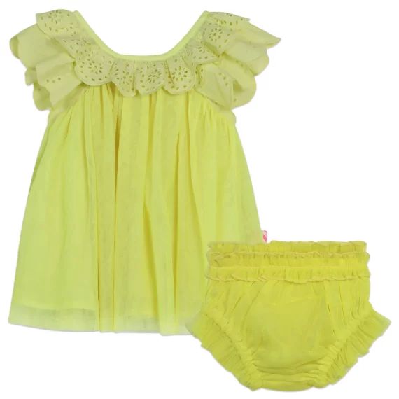 Ensemble robe + culotte Fille Jaune