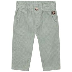 Pantalon en velours côtelé Fille Vert