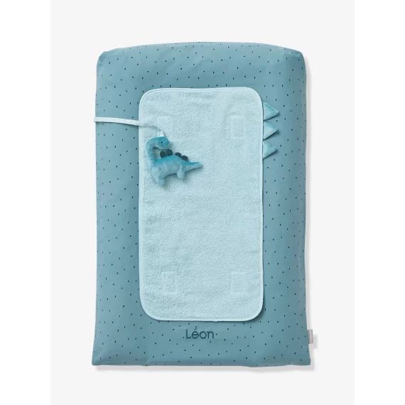 Matelas à langer PETIT DINO personnalisable bleu