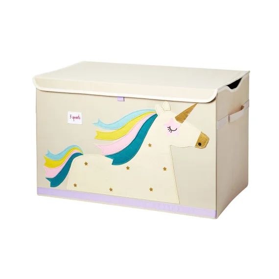 Coffre À Jouets Licorne Beige