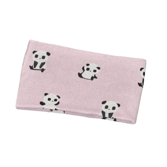 Couverture Maille En Coton Rose