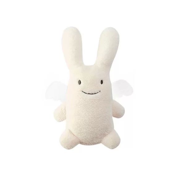 Hochet peluche Ange lapin ivoire (20 cm)
