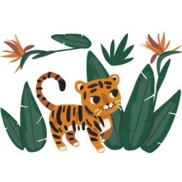 Planche de stickers Petit guépard Jungle night
