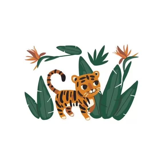 Planche de stickers Petit guépard Jungle night