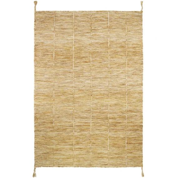 Tapis Laine Contemporain Lhena Jaune