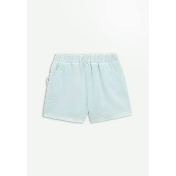 Short Bébé En Gaze De Coton Dahlia Bleu