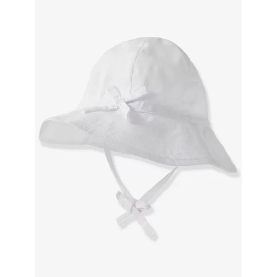 Chapeau de soleil bébé blanc