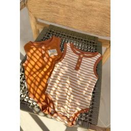 Lot De 2 Bodies Bébé Sans Manches En Éponge Mio Camel