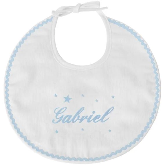 Bavoir de naissance étoile bleu (personnalisable)