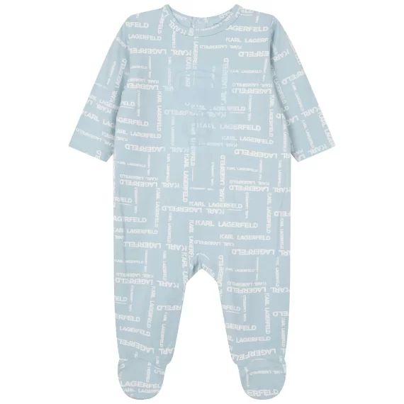 Pyjama pressionné en coton Garçon Bleu