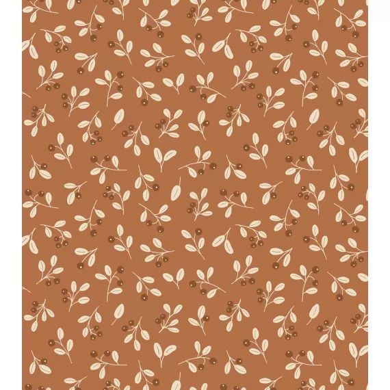 Papier peint Jöro motif baie et feuilles (50cm x 10m)