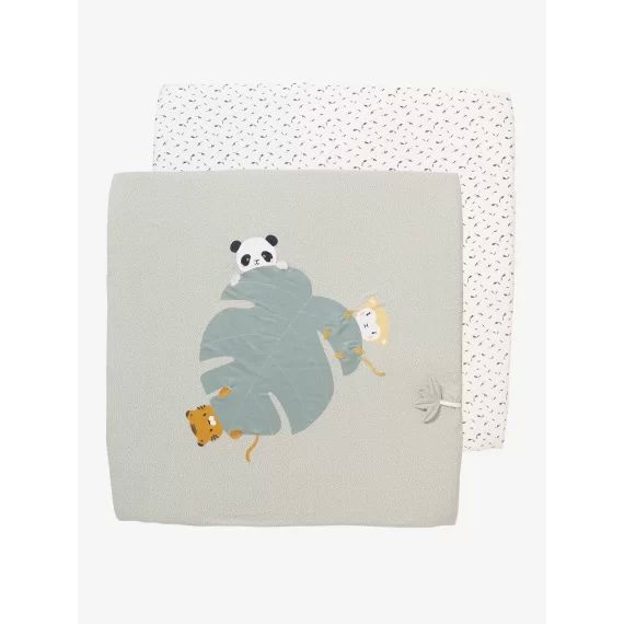 Lot de 2 housses pour fond de parc vert + blanc