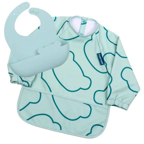 Coffret Bavoirs 2 En 1 Bleu