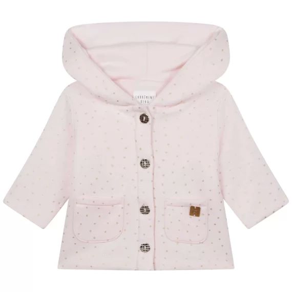 Veste doublée à capuche Fille Rose