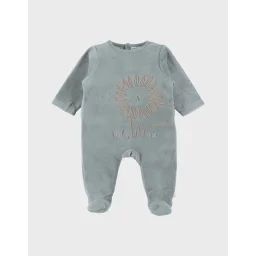 Pyjama En Velours Brodé Lion Vert