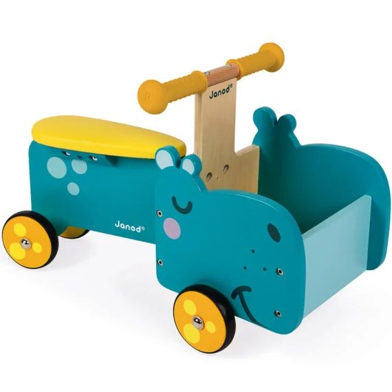 Porteur en bois Hippopotame