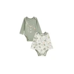 Lot De 2 Bodies Bébé Manches Longues Lily Vert
