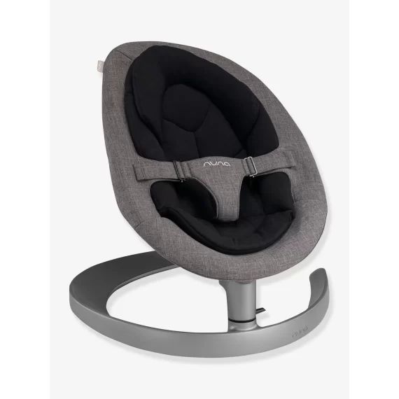 Transat évolutif NUNA Leaf Grow avec arche de jeux gris chiné/noir (charcoal)