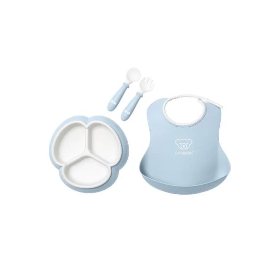 Ensemble repas, 4 pièces – Bleu pastel