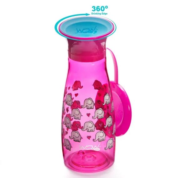 Gourde Enfant 360° – Antifuite Et Ergonomique Rose