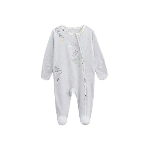 Pyjama Bébé Ouverture Zippée Frimousse Gris