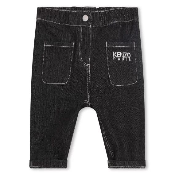 Jean avec broderies UNISEXE Noir