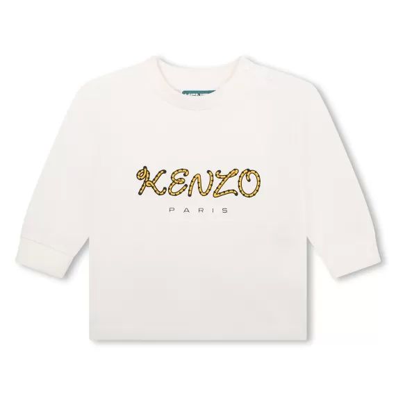 Sweat-shirt imprimé logo Fille Blanc