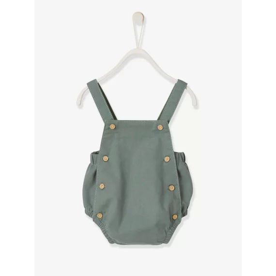 Combinaison bébé naissance forme barboteuse vert