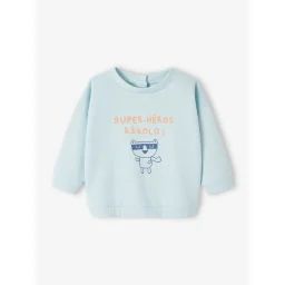 Sweat col rond personnalisable bébé bleu ciel