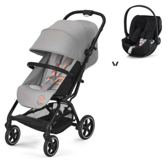 Poussette Cybex Eezy S PLUS 2 – Lava Grey + Coque Auto Cloud T i-Fix – Sepia Black (2023)