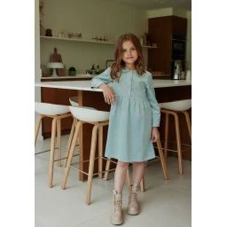 Robe Bébé En Velours Côtelé Alma Bleu