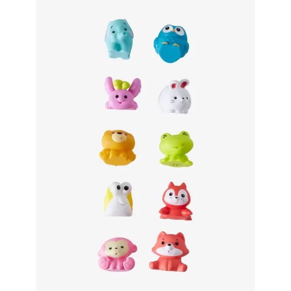Set de 10 aspergeurs de bain animaux multicolore