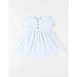 Robe Imprimé Fleuri En Jersey Blanc