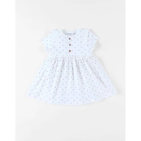 Robe Imprimé Fleuri En Jersey Blanc