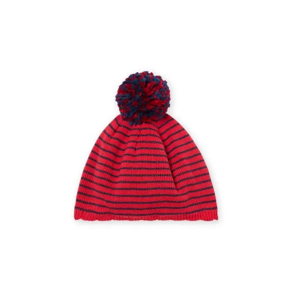 Bonnet À Rayures – Rouge