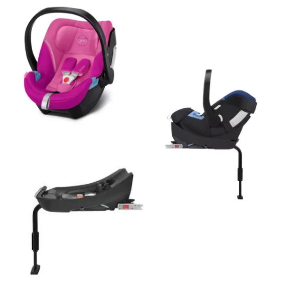 Pack Cybex Coque Auto Aton 5 – Magnolia Pink + Base Aton 2-Fix (2022)
