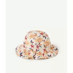 Bob bébé fille en coton rose pâle et imprimé tropical –  – Soldes