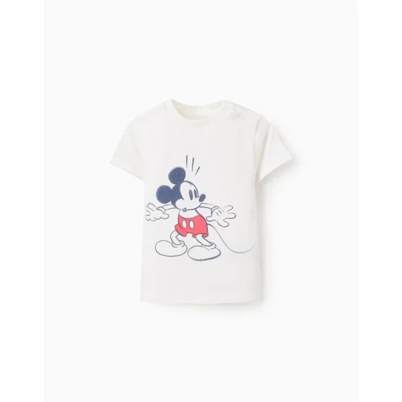 T-shirt En Coton Mickey Blanc