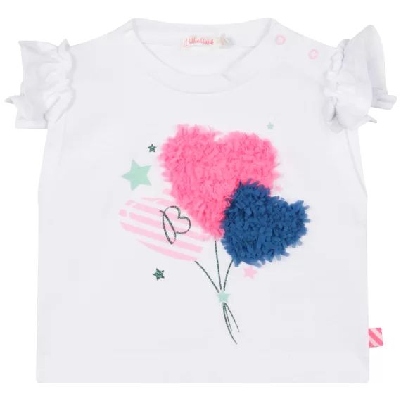 T-shirt à manches courtes Fille Blanc