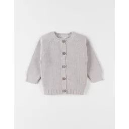 Cardigan En Tricot Fin Chiné Beige