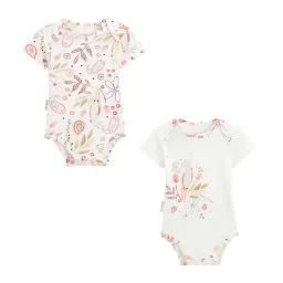 Lot De 2 Bodies Bébé Manches Courtes Haapiti Blanc