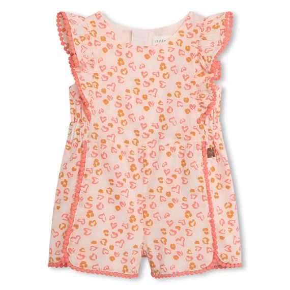 Combinaison-short imprimée Fille Rose