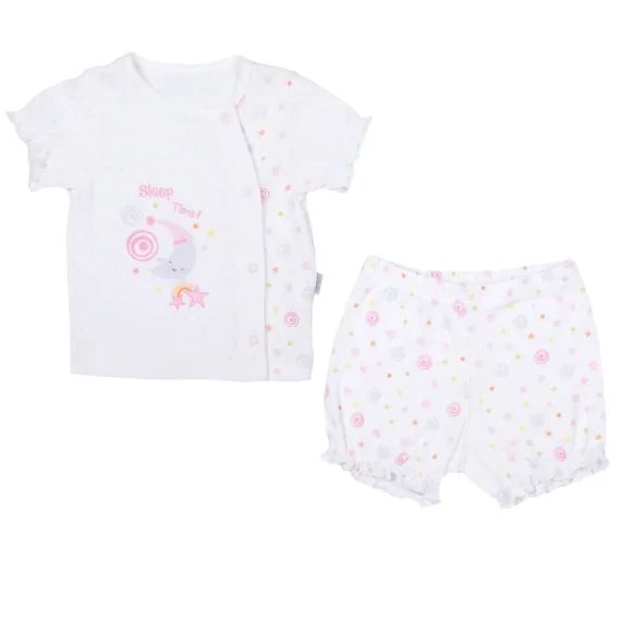 Ensemble T-shirt Et Short Bébé En Coton Bio Dreams Rose